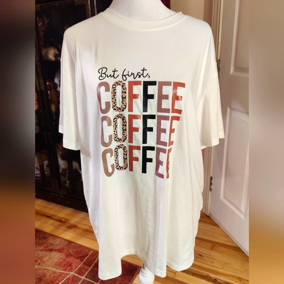 Shein But First Coffee Coffee Coffee TShirt